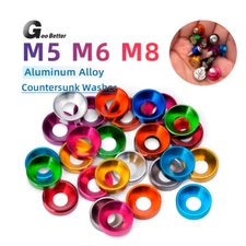 M5 M6 M8 Anodised Aluminium Countersunk Washers For Computer Case 10 Colours