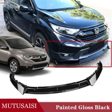 Fit For Honda CRV CR-V 2017-2019 Front Lip Spoiler Splitter Kit Glossy Black