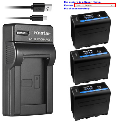 Kastar Battery Slim Charger for Atomos NP-F970 NP-F960 F950 Atomos Shogun Flame