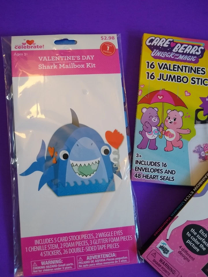 Care Bears , Unicorns PLUS Craft, Letter, Stickers Hearts Bundle - Image 2 of 4