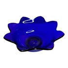 Vintage Fenton Cobalt Blue Glass Lotus Bowl 8.75"