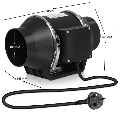 4", 5", 6" Extractor Fan Quiet Inline Grow Room Fan Hydroponic for Ventilation - Picture 17 of 19