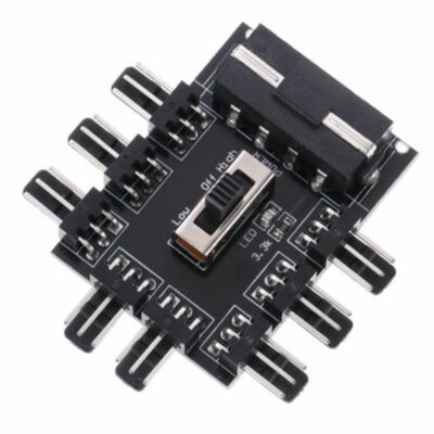 1 bis 8 Kanal 4 Pin PWM PC CPU VGA Lüfter IDE Stromanschluss Hub mit EIN/AUS Schalter