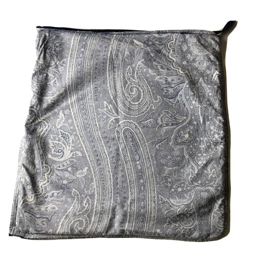 Pair Lauren Ralph Lauren Putney Paisley Blue Square Pillow Covers Corded - Picture 5 of 12