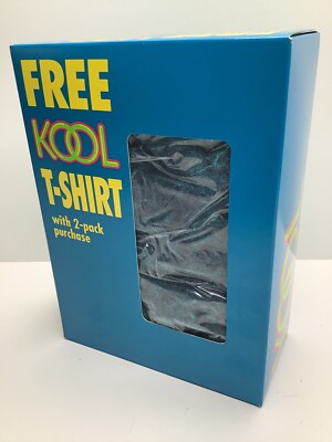 New Vintage 90s Kool Cigarettes Box Neon Green Acid Wash Single Stitch Shirt XL
