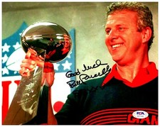 Bill Parcells NY Giants Superbowl 25 Champion Signed 8x10 Color Photo PSA C