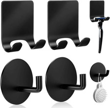 2-Pack Razor Holder for Shower  2-Pack Adhesive Wall Hooks,304 Stainless Steel