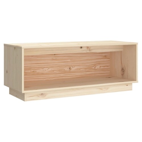 Wooden TV Cabinet Rustic Style Television Display Rack Stand Solid Wood Pine - Picture 2 of 9