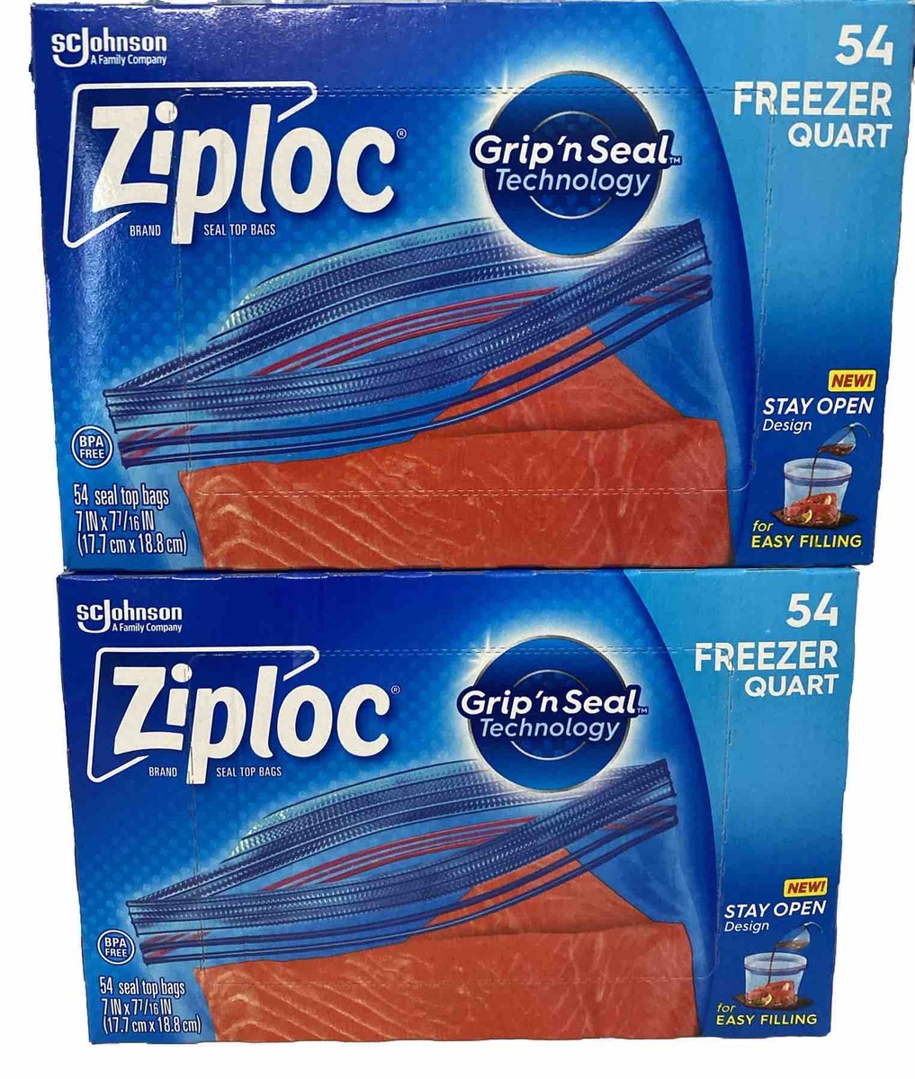 Ｕ・Vｌｏｃ　2袋 Buy Ziploc Double Zipper Quart Freezer Bags (216 Bags