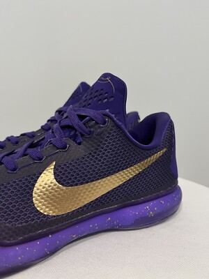 NIKE KOBE 10 X ID MAMBA Purple Gold Speckle Lakers 777411