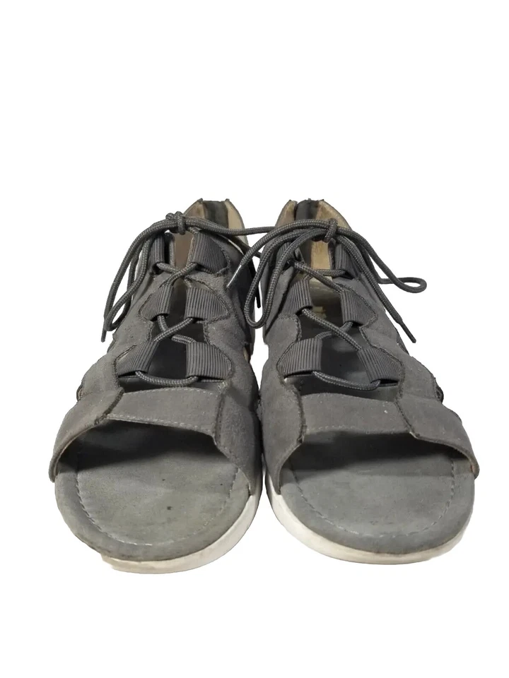 Sandalias con cordones Adrienne Vittadini gris peggie zapatos para mujer talla 8 Foto 4 de 4