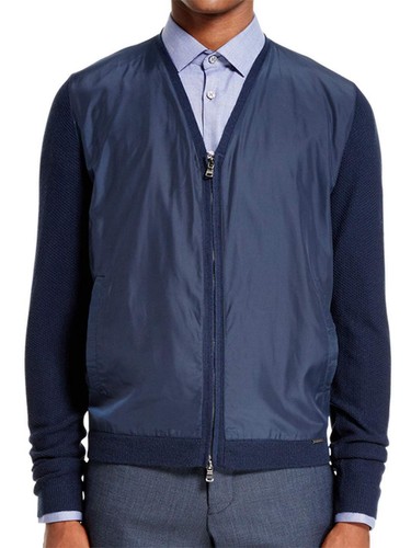 DKNY Mens Navy Zip Through Long Sleeve 