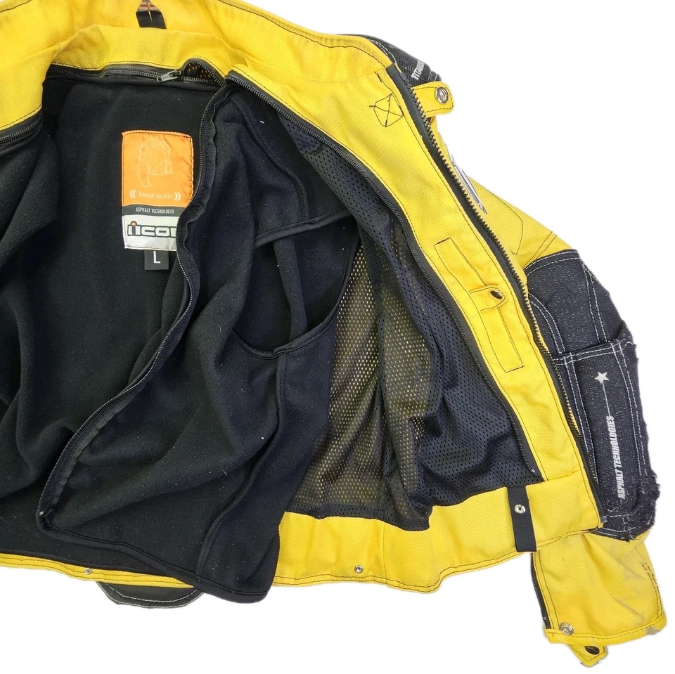 Icon TiMax Asphalt Tech Armored Motorcycle Jacket Men L Titanium Protection Wear - Image 4 of 4