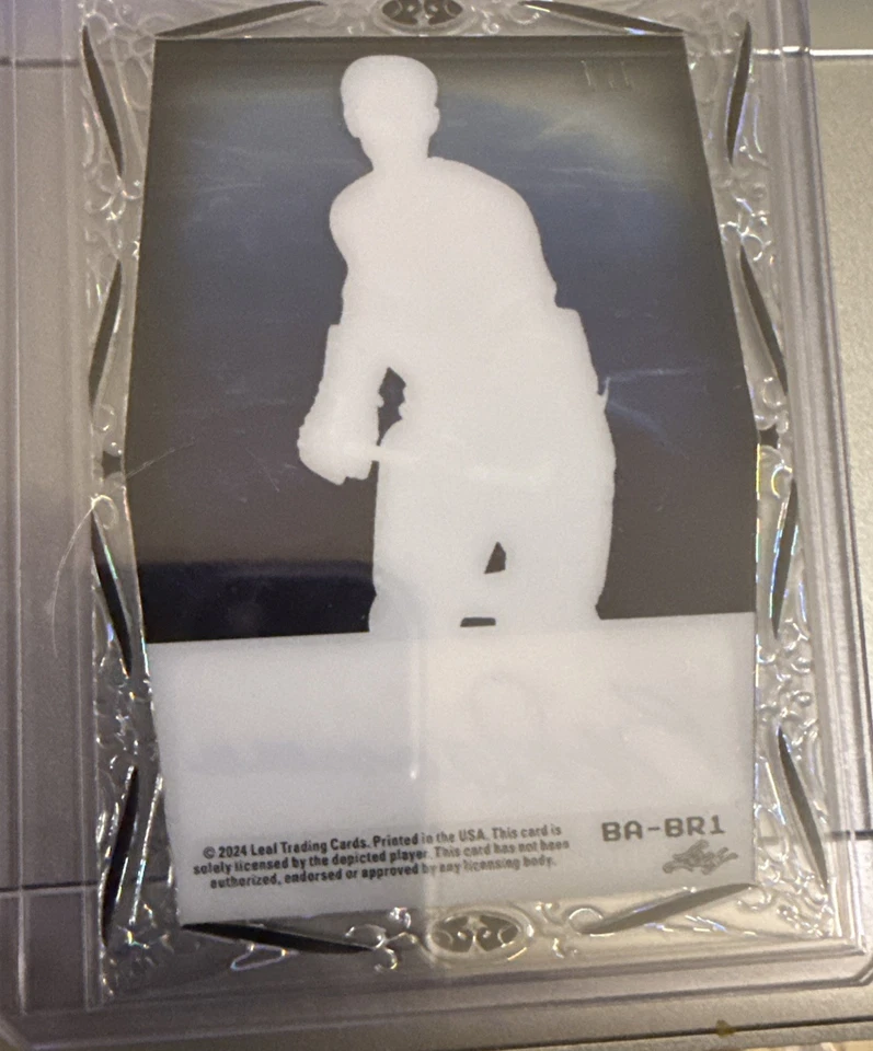 2024 Leaf Metal Hockey Legends Bobby Rousseau Crystal Auto #d 7/7 - Image 3 of 3