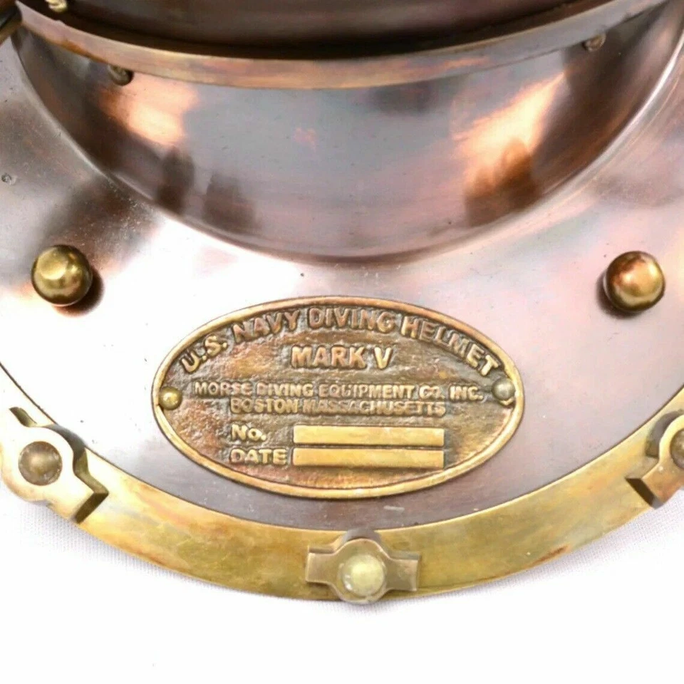 18" Diving Helmet US Navy Mark V Deep Sea Divers Antique Scuba SEA Divers Helmet - Image 4 of 4