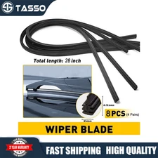 8 x pcs Universal 28" Car Bus Silicone Frameless Windshield Wiper Blade Refills