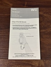 Wii Remote Controller Operations Jacket Nintendo Wii Instruction Manual Only