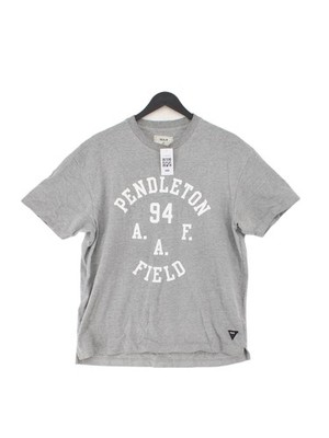 Realm & Empire Herren T-Shirt S grau Grafik Baumwolle mit Polyester Basic