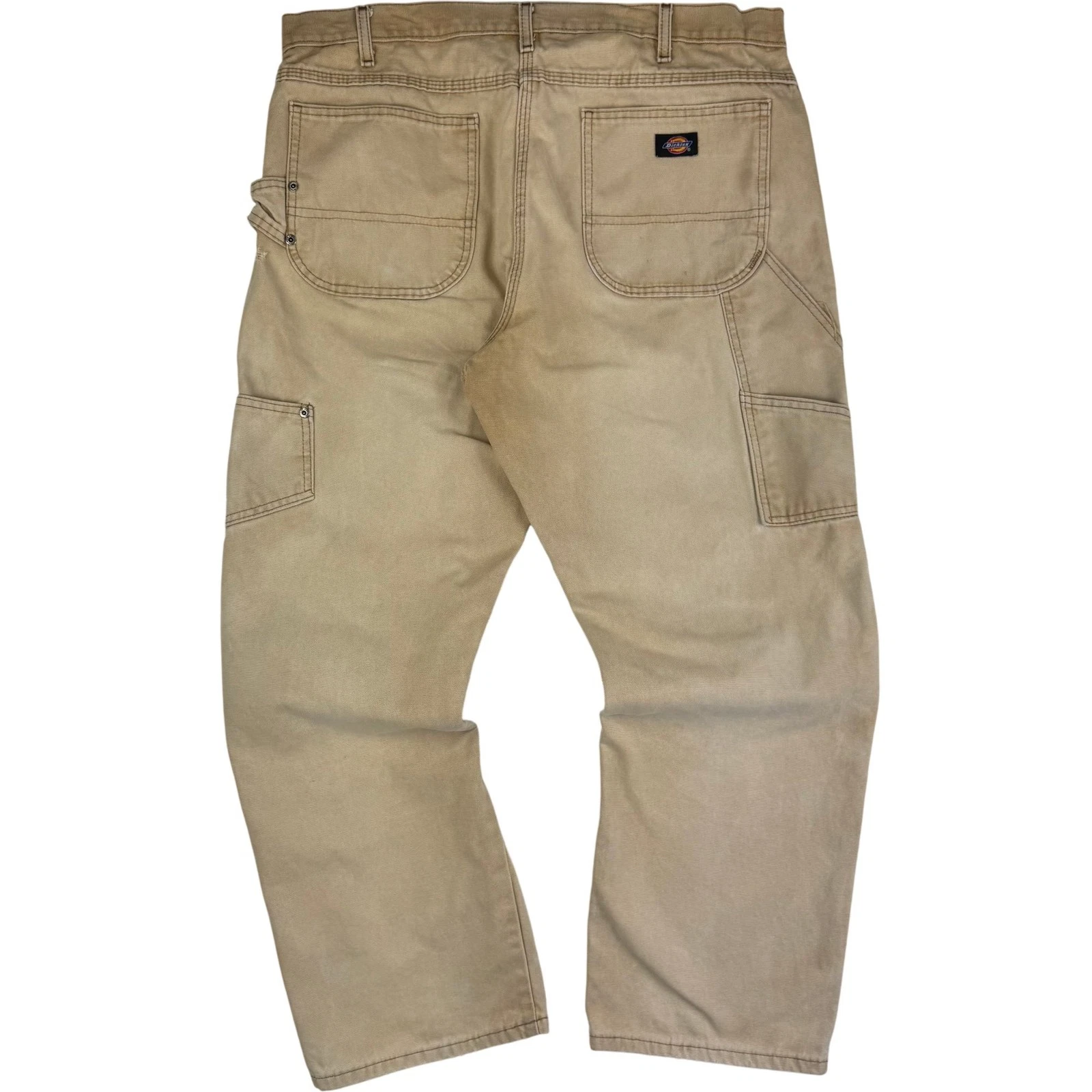 Dickies Carpenter Trousers Mens W38 L30 Beige Cotton Workwear Cargo Jeans VTG