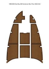 1999-2004 Sea Ray 260 Sundancer Bow Pad Boat EVA Foam Faux Teak Deck Floor Mat