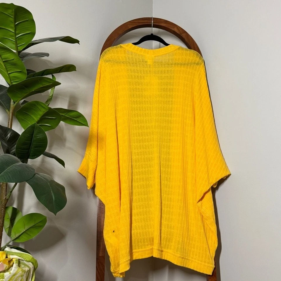 Lularoe XL Tracy Yellow Open Front Cocoon Cardigan - Image 2 of 4
