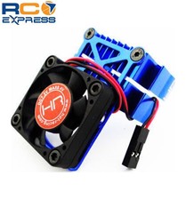 Hot Racing 540 550 Clip-On Two-Piece Motor Heat Sink W/ Fan Blue MH550TE06