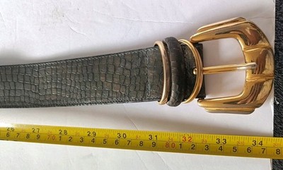 Vintage Linea Pelle By Mira K Leather Embossed Belt Size XS 