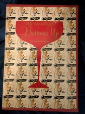 Ted Saucier&rsquo;s Bottoms Up Cocktail Recipe Book - Pinup Art - 1962 Hardcover