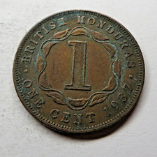 British Honduras Cent 1937 Bronze KM#21