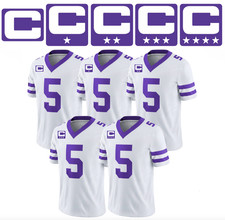 Purple Captain C Direct Thermal Transfer Iron On Football Patch Style