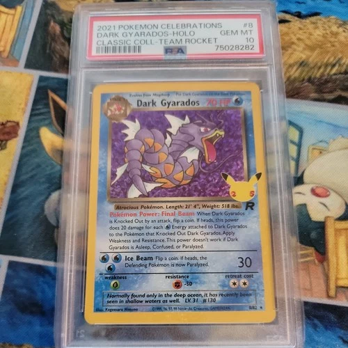 2021 POKEMON CELEBRATIONS CLASSIC COLLECTION #8 DARK GYARADOS-HOLO PSA 10