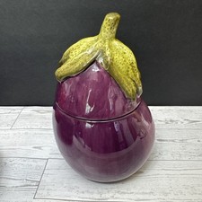 Vintage Eggplant Home Interiors Veggie Canisters