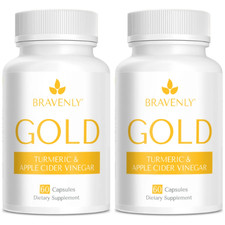 2 bottles Bravenly Gold 120 Capsules TOTAL - ...