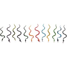 2X(Plastic reptile animal snake model toy 12pcs multicolour T8Z2)4410