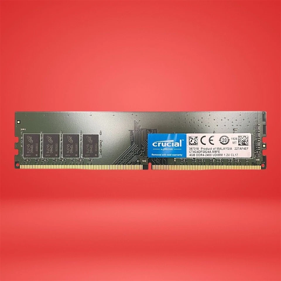 Crucial 4GB DDR4-2400 UDIMM Memory Module 288-Pin RAM CT4G4DFS824A.M8FE - Image 4 of 4