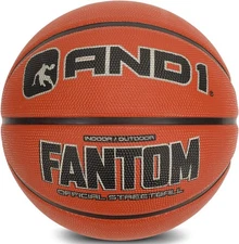 Fantom Rubber Basketball - Official Size Streetball, Made for Indoor and Outd...