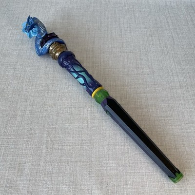 MagiQuest Magic Quest Great Wolf Lodge Wand Blue Green Moon Dragon Topper Works