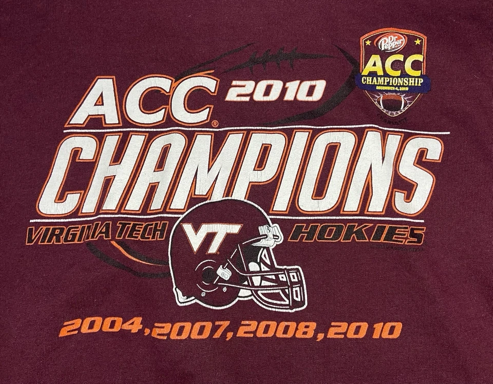 Sudadera con capucha roja para hombre Virginia Tech Hokies 2010 ACC Champions; Foto 2 de 4