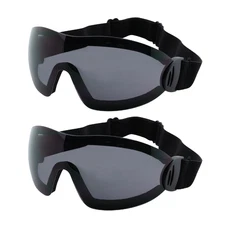 Global Vision Flare Motorcycle Riding Skydiving Goggles 2 Pair Smoke Lens