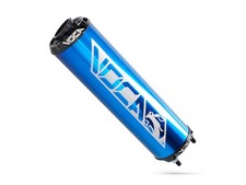 Endschalld&auml;mpfer VOCA Alu blau - CNC Endkappe schwarz
