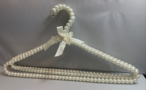 Premium Heavy Duty Pearl Covered Hangers Bridal Party Set Of 3 Full Sized