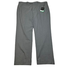 LRL Ralph Lauren Dress Pants Men 42x32 Grey Classic-Fit Ultraflex Flat Front NEW