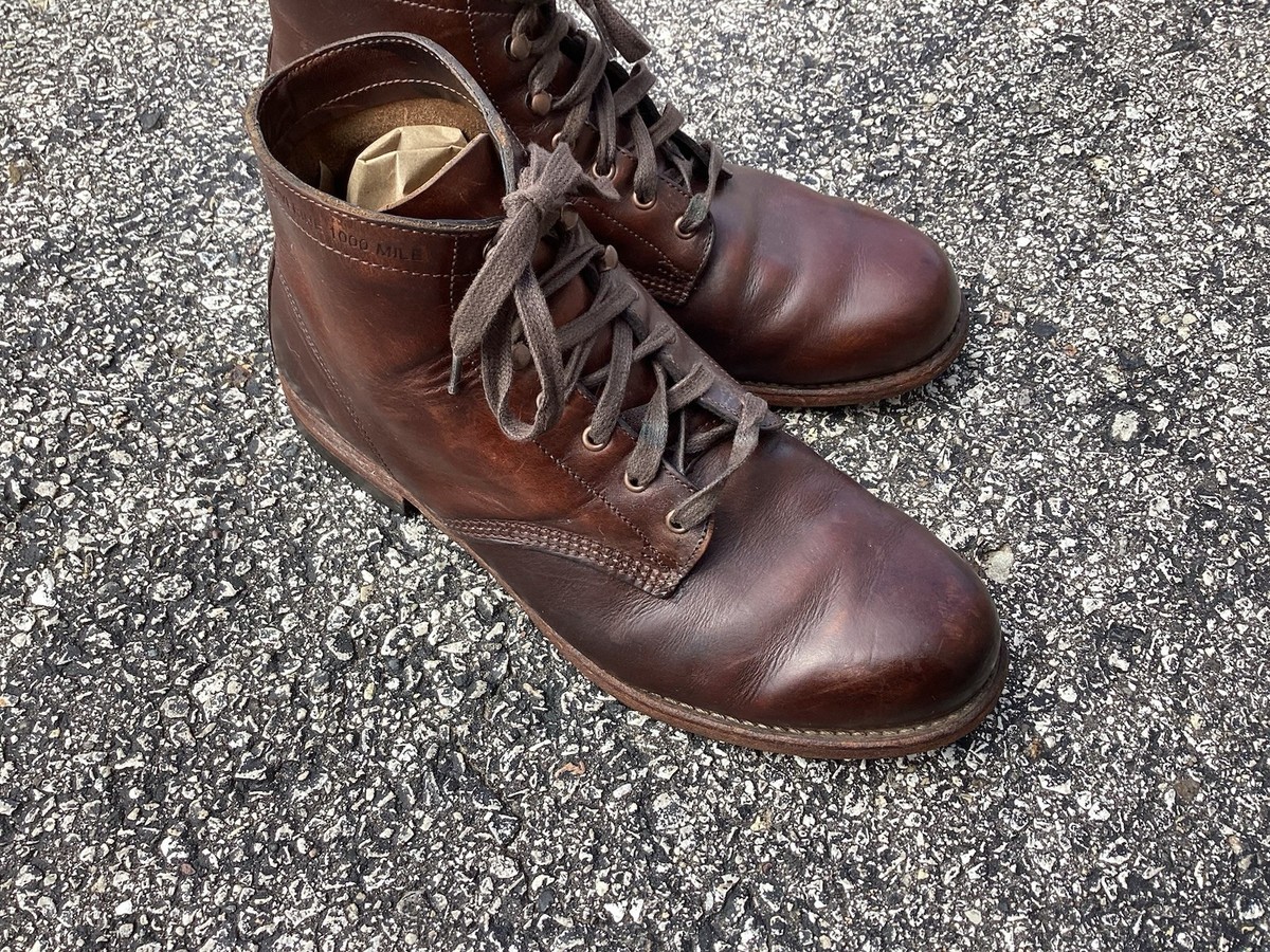 Wolverine 1000 Mile Men 10.5 Plain-Toe Original Boot USA 