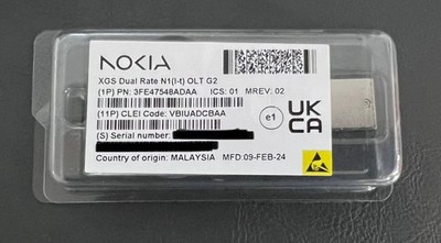 NEW NOKIA 3FE47548AD 01 XGS Dual Rate PON OLT SFP+ 10G N1 I-Temp