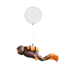 Aquarium Fish Tank Aquatic Landscape Diver Underwater Floating Ornament Decor