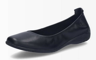 Josef Seibel Ballerina Fenja 01 Schwarz Glatt Leder Halbschuhe Slipper Elegant