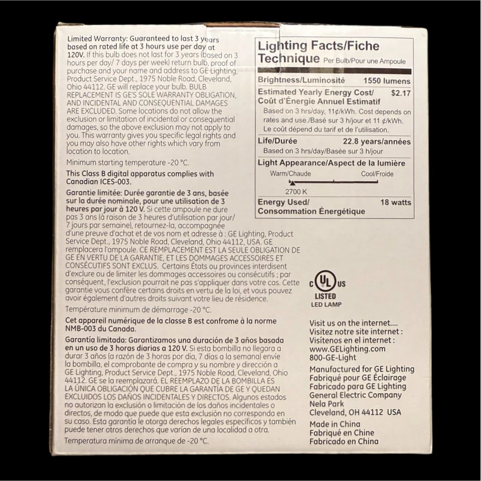 GE Current 92958 - LED18D38OW382740 PAR38 18 Watt Flood LED Light Bulb - Image 2 of 4