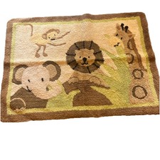 Lambs and Ivy Jungle Animals Floor Mat for Nursery Baby Room