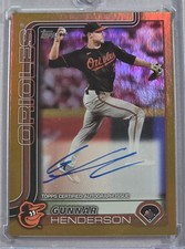 2025 Topps Series 1 #65 Flagship Real One Gold Foil Auto #/50 Gunnar Henderson