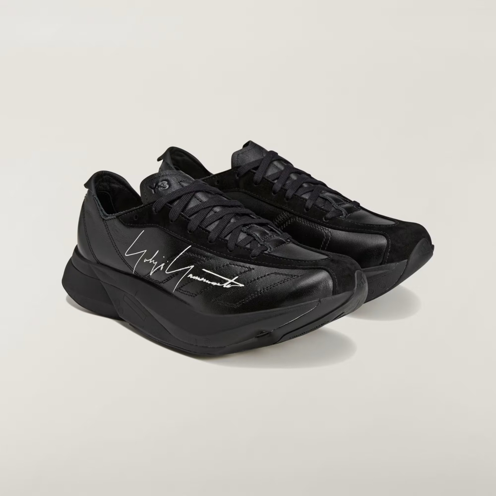 adidas Y Y-3 ADIOS PRO 3.0 LX JR4205 Black / Black / Off White Men's Size image 3